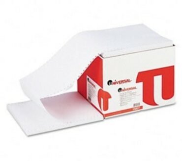 Universal Dot Matrix Continuous Paper - White - 92 Brightness - 9 1/2" x 11" - 20 lb Basis Weight - 2300 Sheet