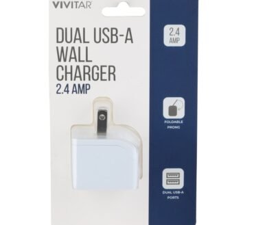 Vivitar Dual USB-A Wall Charger, White, NIL6002-WHT-STK-24