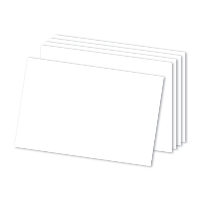 Blank Index Cards, 4" x 6", White, Pack Of 300