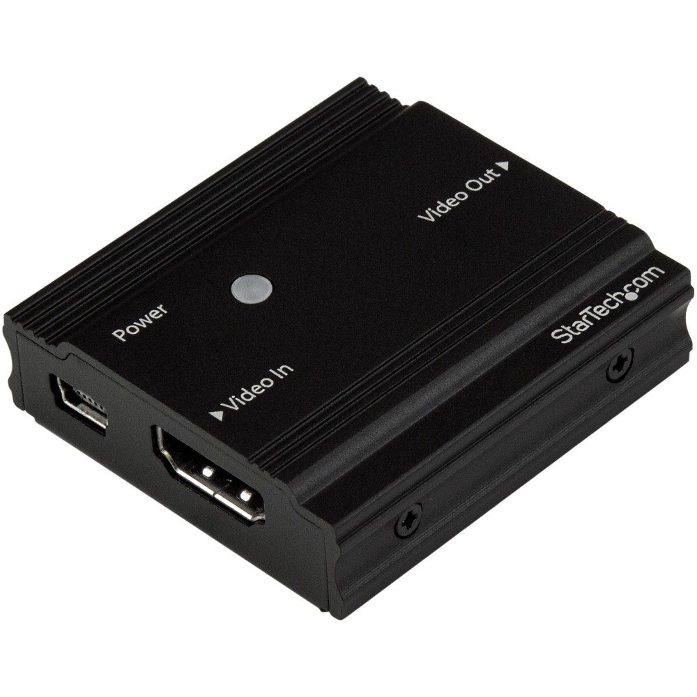 StarTech.com HDMI Signal Booster - HDMI Repeater Extender - 4K 60Hz - Use this repeater to amplify your 4K HDMI signal and extend it 30 ft. using a standard HDMI cable - Works with HDMI sources like MacBook / Lenovo x1 Carbon - HDMI 4K amplifier