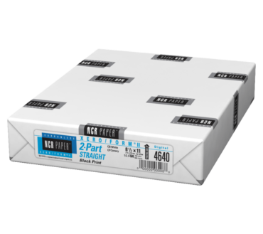 NCR Paper Xero/Form II Carbonless Copy Paper, Bright White/Canary Letter (8.5" x 11"), 500 Sheets Per Ream, 92 Brightness